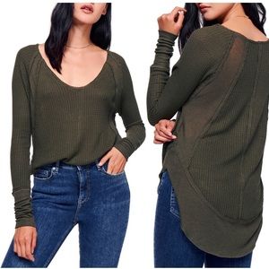 Free People Catalina V-Neck Thermal Top